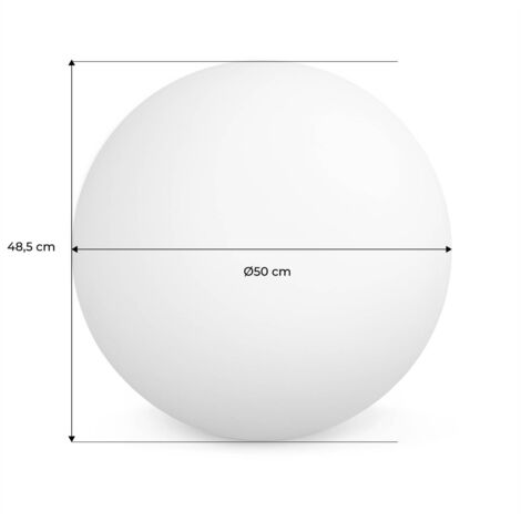 Boule LED 50cm - Sphère décorative lumineuse. 16 couleurs. Ø 50 cm