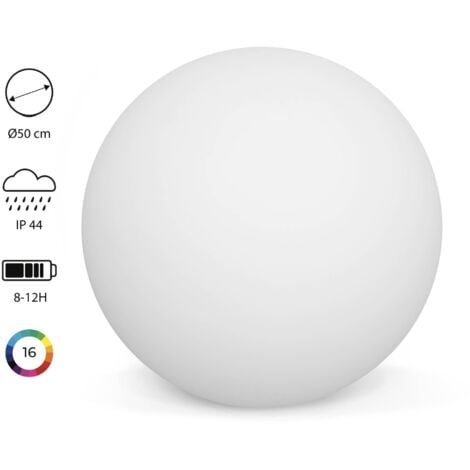 Boule LED 50cm - Sphère décorative lumineuse. 16 couleurs. Ø 50 cm