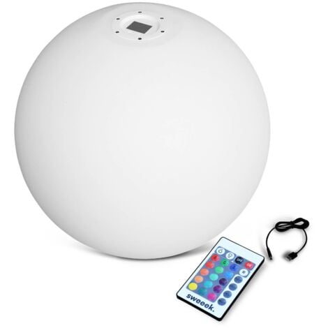 Boule LED 50cm - Sphère décorative lumineuse. 16 couleurs. Ø 50 cm