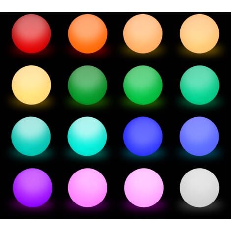 Boule lumineuse LED 16 couleurs. étanche avec télécommande Ø40 cm