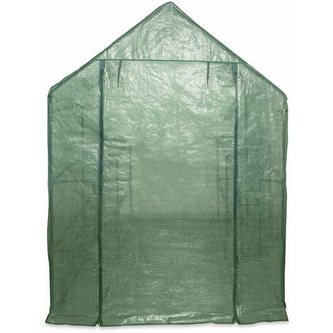 Serre de jardin Basilic 2m² avec 8 étagères en polyéthylène