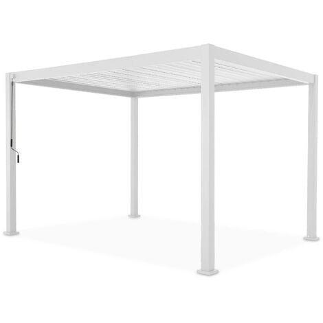 Pergola Bioclimatique blanc – Triomphe – 3x4m. aluminium. à lames orientables