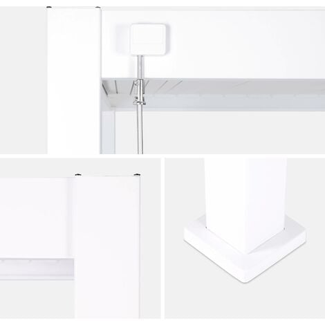 Pergola Bioclimatique blanc – Triomphe – 3x4m. aluminium. à lames orientables