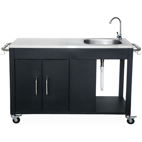 Barbecue 4 Brûleurs Danglars En Acier Noir - Plancha Extérieur 223.5 X 60.5 X 142 Cm Avec Thermomètre