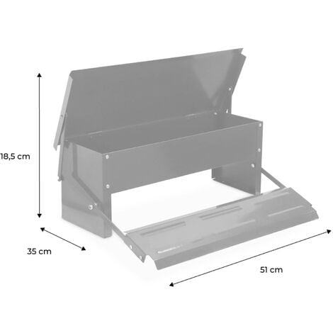 Mangeoire automatique pour poules - distributeur à pédale - capacité de 5kg - acier galvanisé