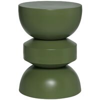 Table d'appoint. bout de canapé. table de chevet en métal. vert kaki. Assa. Ø32 x H 44.5cm