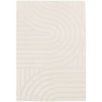Tapis intérieur motifs arches. poils ras. crème 200 x 290 cm