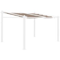 Toile de toit taupe pour tonnelle 3x4m Murum - toile de rechange pergola. toile de remplacement