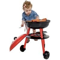 Petit barbecue charbon 50cm. junior – Romy – Barbecue en plastique. jouet avec accessoires - Noir et rouge