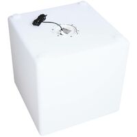 Cube LED 40cm – Cube décoratif lumineux. 40x40cm. blanc chaud. commande à distance - Blanc
