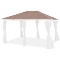 Toile de toit taupe pour tonnelle 3x4m Divio - toile de rechange pergola. toile de remplacement