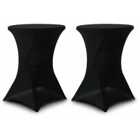 Lot de 2 housses – GALA – Housses pour mange-debout Ø80cm. polyester. noir