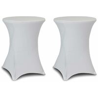 Lot de 2 housses – GALA – Housses pour mange-debout Ø80cm. polyester. blanc
