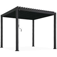 Pergola bioclimatique aluminium anthracite Triomphe 3x3 m lames orientables