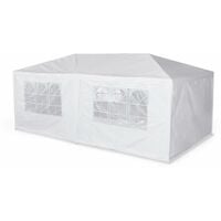 Tente de réception 3x6m - Aginum - Blanc - à utiliser comme pavillon. pergola. chapiteau ou tonnelle.