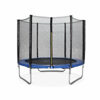 Trampoline rond Ø 250cm bleu avec son filet de protection - Pluton - Trampoline de jardin 2.5m Qualité PRO.  Normes EU.