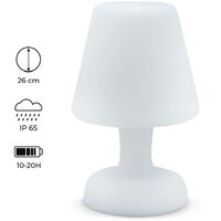 Lampe de table LED 26cm - Lampe de table décorative lumineuse. Ø 16cm. recharge sans fil