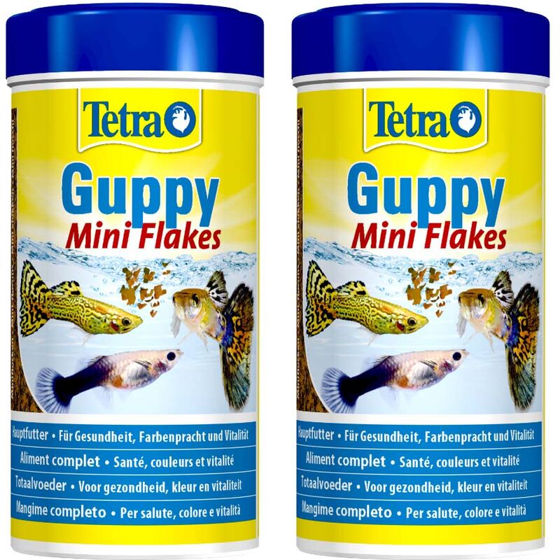 TETRA - Guppy Mini Flakes - Aliment Pour Poissons Complet En Mini-Flocons -  Pour Guppys et Vivipares - 100 Ml