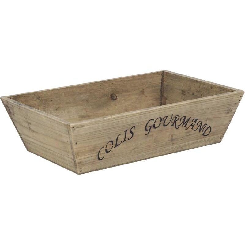 Corbeille En Bois ONE – Forme Lisse, Caoutchouc, 3L X 5,5P X 8H, Style Déco