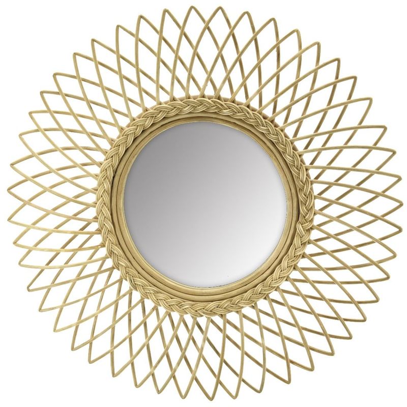 Miroir à coller en forme de soleil, miroir adhésif, sticker autocollant  miroir soleil or ou argent