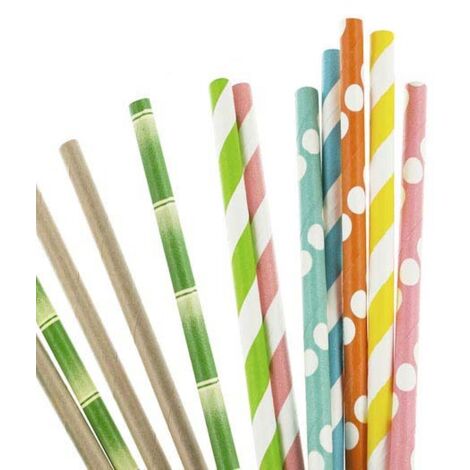 Paille en papier 20 cm, blanc, 5000 pcs. | Green Box Paille en papier 20 cm, blanc, 5000 pcs. | Green Box