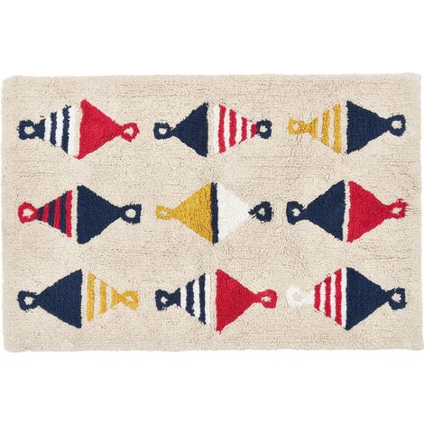 Tapis de bain en coton bouée 91 x 61 cm (1/4)