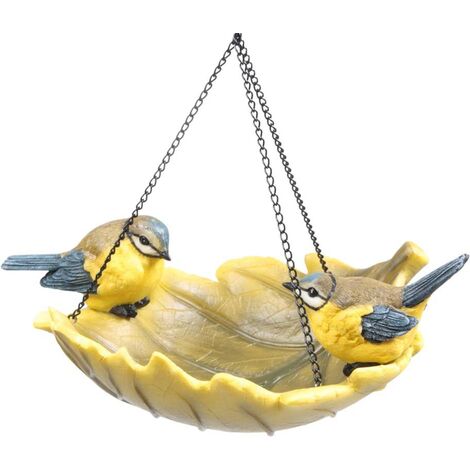 Oiseau dans bain en résine à suspendre Mésange charbonnière (1/3)