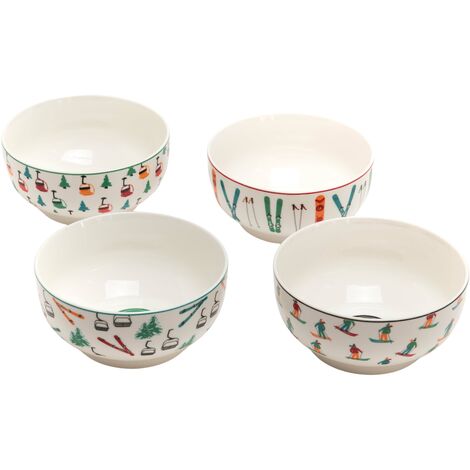 Coffret 2 Bols étoile En Porcelaine Royal Nutcracker - Diamètre 14 Cm, Design Festif