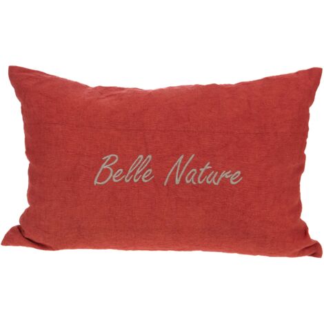 Coussin à message Nature 40 x 60 cm Terracotta (1/2)
