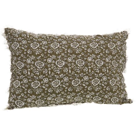 Coussin en lin à motifs Capucine 40 x 60 cm (1/2)