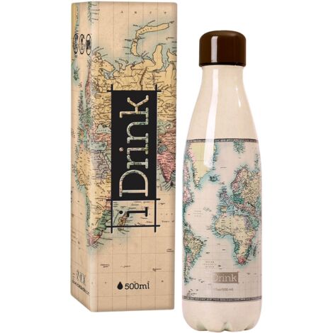 Bouteille isotherme décorée 500 ml Carte (1/3)