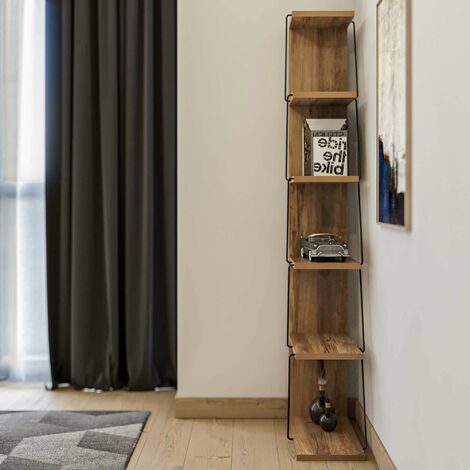 Etagère effet bois et métal Tlos