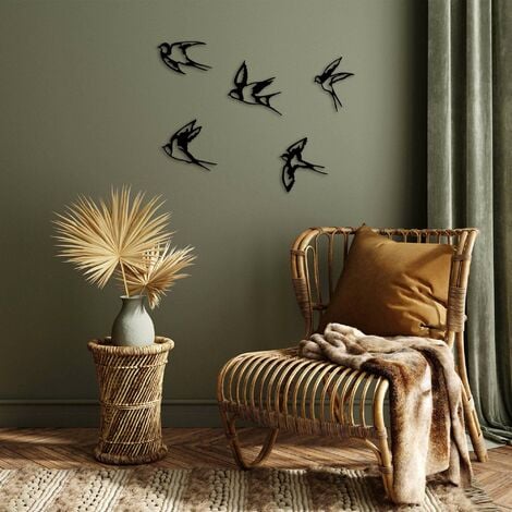Décoration murale en métal Oiseaux en vol Modèle 2