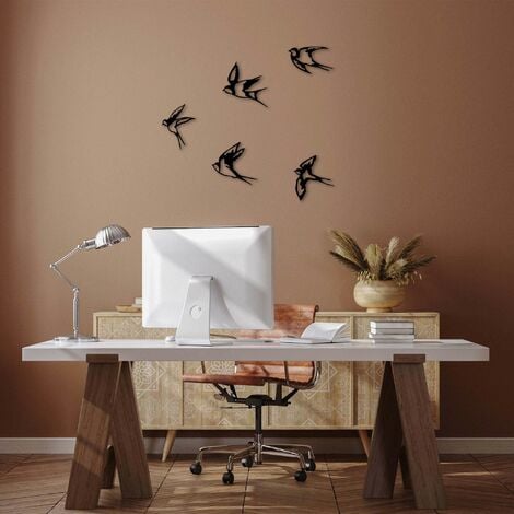 Décoration murale en métal Oiseaux en vol Modèle 2