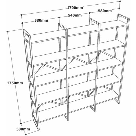 Etagère en aggloméré imitation marbre et métal Vig
