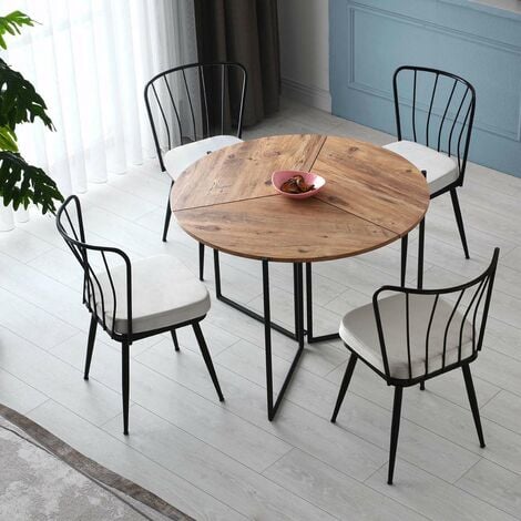 Table de repas en aggloméré et métal Yaprak