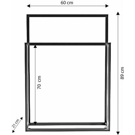 Kit 2 Porte-Serviettes Pour Radiateur - Accroche Vêtements Sans Perçage | Grand 50 Cm Et Petit 35 Cm | Noir/Blanc - 13