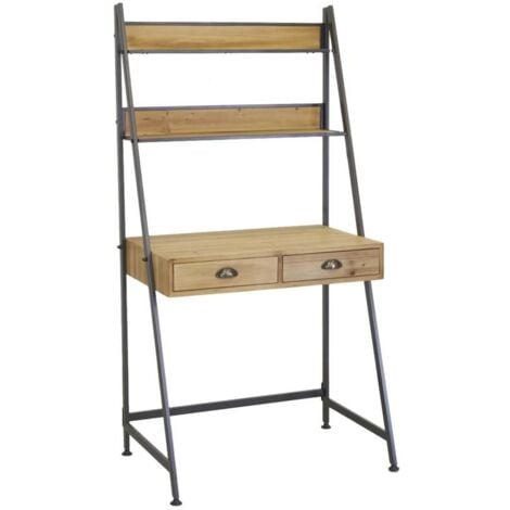 Étagère bureau en bois et métal