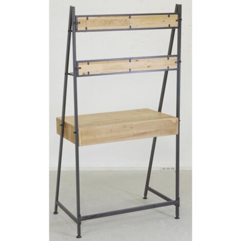Étagère bureau en bois et métal