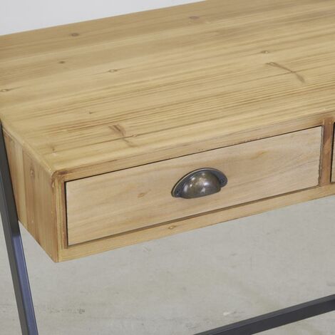 Étagère bureau en bois et métal