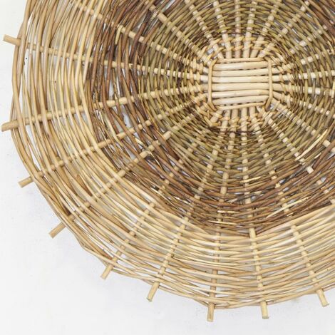 Lot De 7 Paniers Muraux En Osier Naturel – Décoration Rustique Bohème 4 Tailles (28-35 Cm) – Chambre, Salon, Salle De Bain