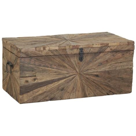 Coffre de rangement en bois recyclé