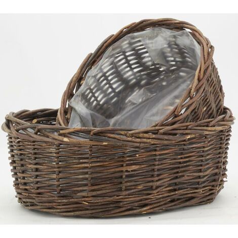 Lot 10 Paniers Muraux Bohème Tissés - Décoration Murale Osier Multitailles Pour Salon Chambre