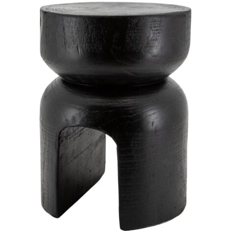 Paravent Intérieur 5 Panneaux Noir Bois De Paulownia Massif - Paravent