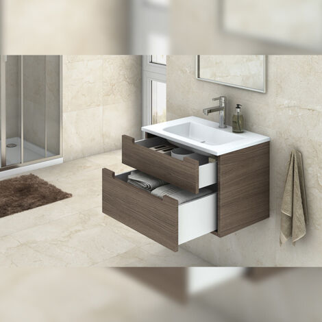 Emuca – Tiroir extérieur 30kg – Hauteur 185mm, profondeur 350mm – Acier peint blanc – Coulisses à fermeture amortie pour usage fluide