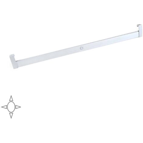 Emuca – Barre de penderie pour armoire avec lumière LED – Aluminium mat – Longueur 95 cm – Détecteur de mouvement intégré – Éclairage 190 lm