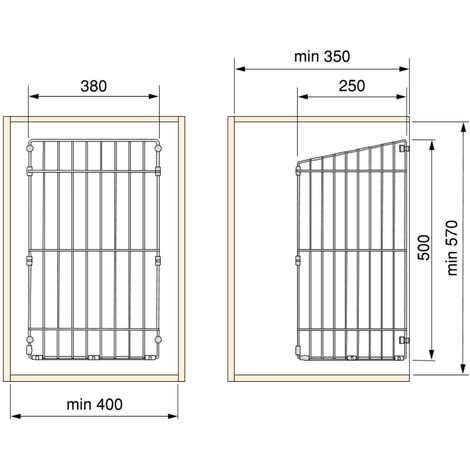 Panier à linge pour modules de salle de bain Modulo