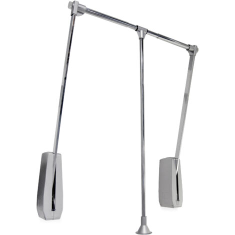 Emuca – Penderie rabattable 6037811 pour armoire – Largeur réglable 600-830 mm – Charge max 12 kg – Acier chromé et plastique