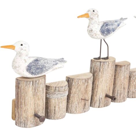 Patère avec oiseaux sur troncs (1/4)