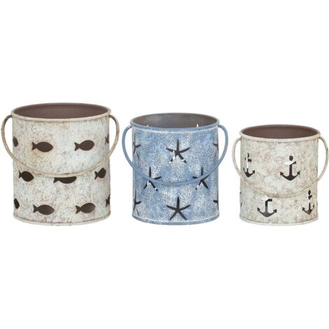 Bougeoirs en étain 10.5 cm (Lot de 3) (1/4)